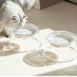 [핏펫] 냥쌤 투명수반 (갤럭시/아쿠아리움) 고양이 물그릇 식기 수반