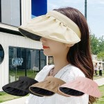 2개세트 자외선차단 돌돌이 썬캡 여성 햇빛가리개 선캡 골프 모자