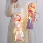 LED 꽃다발 비누 플라워 카네이션 해바라기 장미 입학식 졸업식 기념