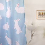 토끼 방수 욕실 샤워 커튼