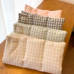 basic check embossing cushion mat (4color)/이동가방쿠션