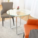 원형 카페 투명한 강화 유리 테이블 컬러 유리 식탁테이블 w600 800