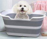 강아지 휴대용 애견 동물 목욕 접이식 욕조 대형
