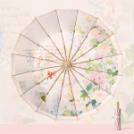 Regn 16K 파스텔 꽃 담채화 3단우산 우양산