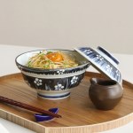 일본 면기 우동 라면 그릇 텐동 돈부리 뚜껑있는 볼 2type