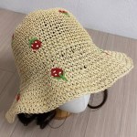 [애슬릿]밀짚 와이어 챙넓은 여름 휴양지 모자