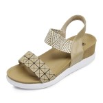 kami et muse Pattern strap wedge sandals_KM24s133