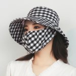 퐁키 여름 햇빛 자외선 차단 일체형 마스크 모자