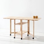 이동식 접이식 원목 테이블 식탁 작업대 공간활용 책상