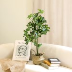 인테리어 조화나무 인조나무 화분 쉐프렐라 무늬 홍콩야자 85cm