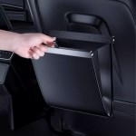 차량용 LED 쓰레기통 봉투 수납 휴지통 블랙 A559