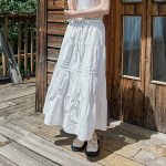 TIERED MAXI SKIRT_IVORY