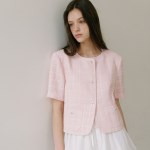 Check Tweed Jacket - Pink