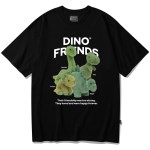 반팔 티셔츠 블랙 - 공룡 친구들(Dino Friends)