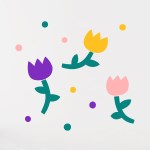 2c266 귀여운튤립 꽃스티커
