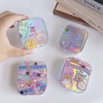블링 홀로그램 키치 휴대용 렌즈 케이스 거울 렌즈통