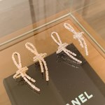 [웨딩] 매듭 고리 큐빅 줄 드롭 결혼식 2부 귀걸이
