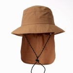 접이식 등산모자(오렌지브라운) 와이드햇 모자