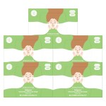 홀리그린 순면 클렌징 티슈형 화장솜 라지 100매입 5박스 (총500매)
