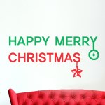 happy merry christmas 크리스마스 레터링 스티커