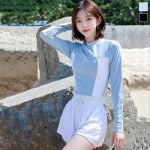 블레오 여성 수영복 편한 밴딩 캡내장 래쉬가드 세트