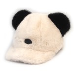 Panda Fur Ivory Ballcap 팬더모자