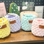 양말목공예 파스텔 미니가방 만들기 DIY 손가방 뜨개 4종