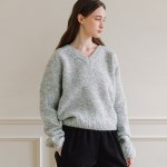 Bokashi V-neck Knit - Gray