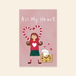 캘리그라피카드 HNG2417 - ALL MY HEART 감사 사랑 신상