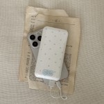 blue small ribbon pattern 디자인 [대용량 보조배터리]