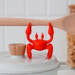 크랩 실리콘 냄비 넘침 방지 홀더 조리도구 받침 거치대