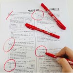 빨간 채점용 색연필 채점 펜 교사 시험지 모의고사 수능 시험 2p