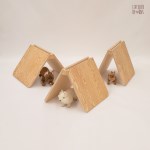 TTHOUSE 삼각형나무집 3단계 너비조절 반려동물 하우스