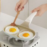 베이지 2구 에그 후라이팬 - 에그팬