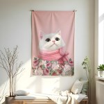 플라워 펫(flower pet) 일러스트 패브릭포스터-폴리