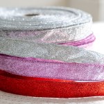 가루반짝이롤리본 3cm (100yd) 3컬러 장식 선물 포장 DIY