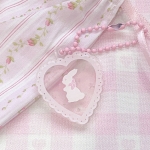 Heart lace rabbit Keyring [2 types]