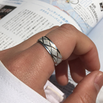 남자 실버 반지 써지컬스틸 X Tone Ring