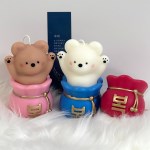 복곰돌이 캔들 세트 복주머니 동물 곰돌이 향초 인테리어