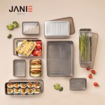 [JANIE] 제이니 304스텐 냉장고 사각용기 세트 9P
