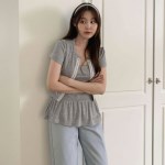 러블리 시원한 골지 나시 뷔스티에  가디건 세트