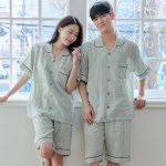 남자잠옷 남성 홈웨어 여름 실내복 파자마 체크 인견면 반팔