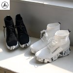 [애슬릿]메쉬 니트 삭스 여성 하이탑 스니커즈 운동화