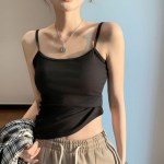 여성나시 슬림한 편한 여자나시 이너 여자 베이직 골지 티셔츠