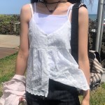 펀치 펀칭레이스 여름 나시 블라우스 뷔스티에