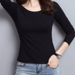여성 4컬러 라운드 긴팔티셔츠 기본티 편한 여자기본티 데일리