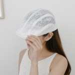 여자 시스루 플라워 레이스 여름 플랫캡 모자