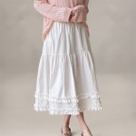 여자 프릴 러블리 캉캉치마 청순 롱스커트