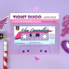 Cassette Card Set_Violet Disco