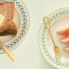 골드라인 나뭇잎 접시 / 예쁜 그릇